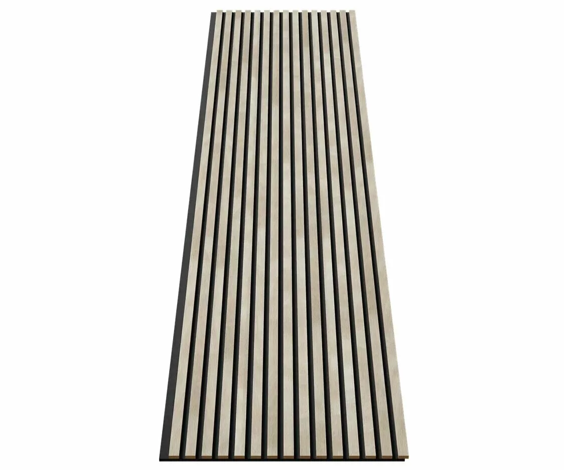 МДФ стеновая панель акустическая Cosca Decor Сканди Ясень Кристалл черный войлок 2750×600×19